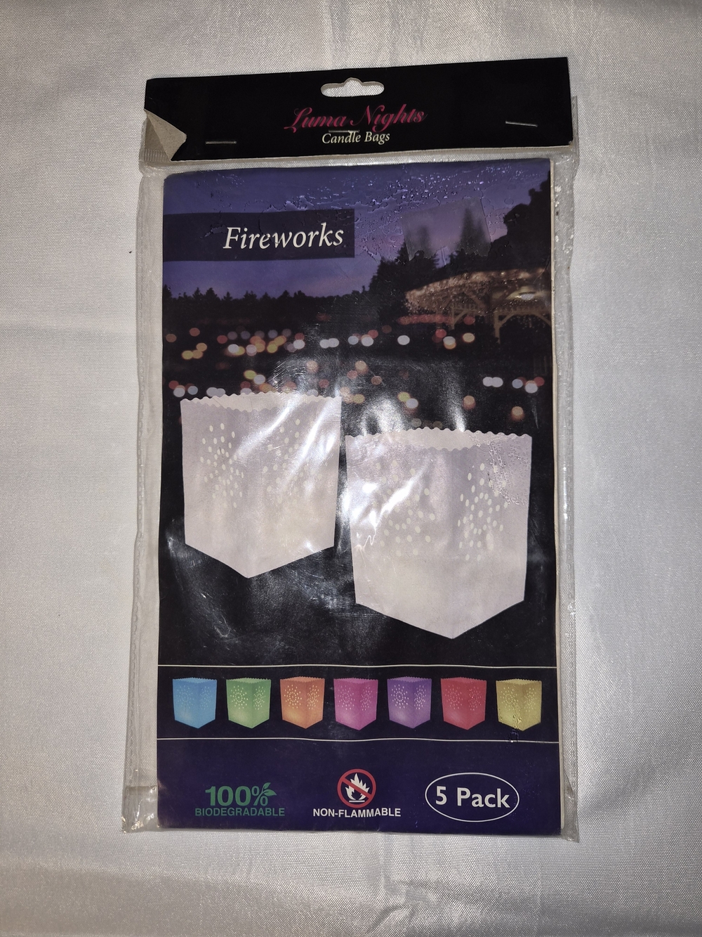 Fireworks Candle Bags - White (5 Pack)